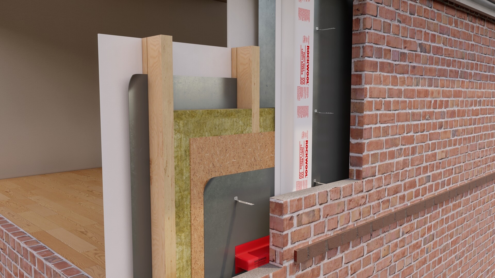 External Wall - Timber Frame  Brick - THERMAL TIMBER FRAME SLAB